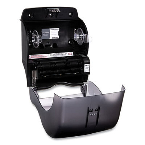 San Jamar Oceans Smart Essence Electronic Roll Towel Dispenser, 11.88 x 9.1 x 14.4, Black (T8490TBK)