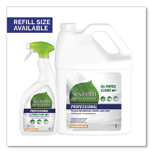 Seventh Generation Professional All-Purpose Cleaner, Free and Clear, 32 oz Spray Bottle, 2/Carton (44977CT)
