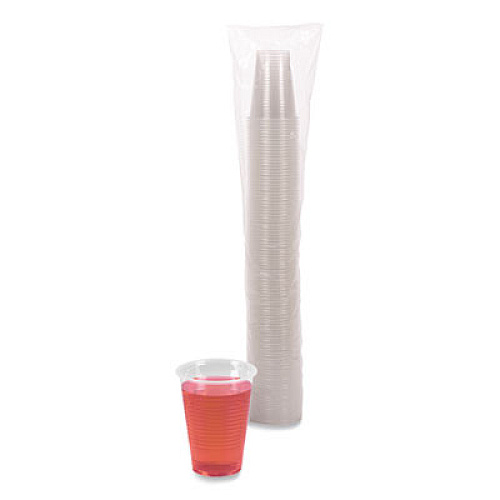 Boardwalk Translucent Plastic Cold Cups, 9 oz, 100/Sleeve, 25 Sleeves/Carton (TRANSCUP9CT)
