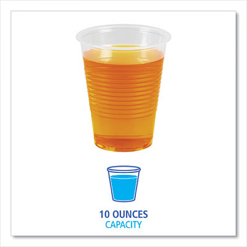 Boardwalk Translucent Plastic Cold Cups, 10 oz, 100/Pack (TRANSCUP10PK)