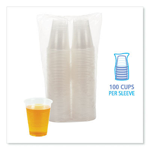 Boardwalk Translucent Plastic Cold Cups, 10 oz, 100/Pack (TRANSCUP10PK)