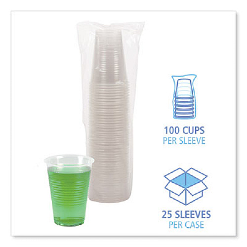Boardwalk Translucent Plastic Cold Cups, 14 oz, 50/Sleeve, 20 Sleeves/Carton (TRANSCUP14CT)