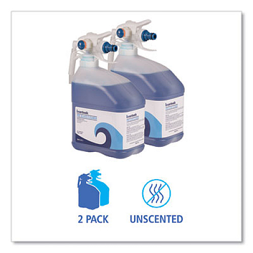 Boardwalk PDC Glass Cleaner, Unscented, 3 L Bottle, 2/Carton (4813)