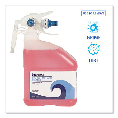 Boardwalk PDC Neutral Floor Cleaner, Tangy Fruit Scent, 3 Liter Bottle (BWK4814EA)