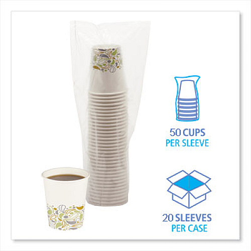 Boardwalk Convenience Pack Paper Hot Cups, 8 oz, Deerfield Print, 9 Cups/Sleeve, 34 Sleeves/Carton (BWKDEER8HCUPOP)