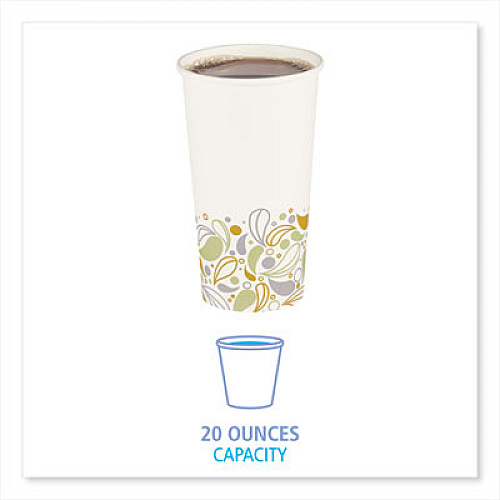 Boardwalk Convenience Pack Paper Hot Cups, 20 oz, Deerfield Print, 9 Cups/Sleeve, 15 Sleeves/Carton (BWKDEER20HCUPOP)