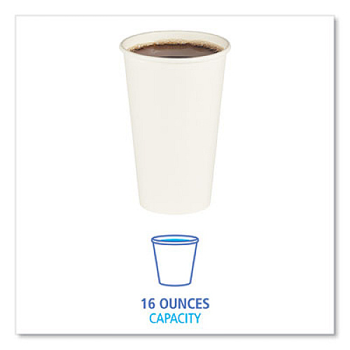Boardwalk Convenience Pack Paper Hot Cups, 16 oz, White, 9 Cups/Sleeve, 20 Sleeves/Carton (BWKWHT16HCUPOP)