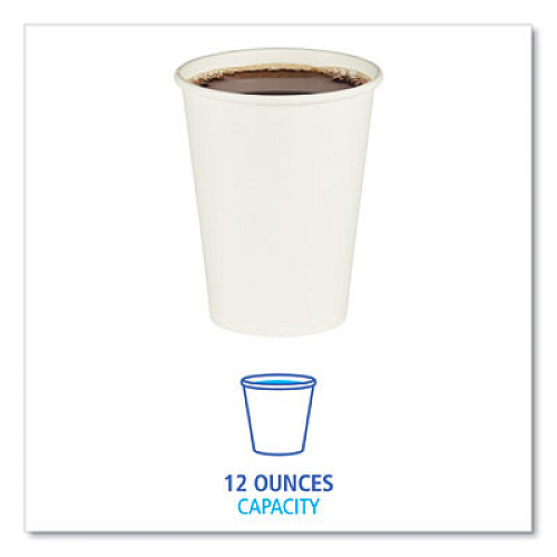 Boardwalk Convenience Pack Paper Hot Cups, 12 oz, White, 9 Cups/Sleeve, 25 Sleeves/Carton (BWKWHT12HCUPOP)