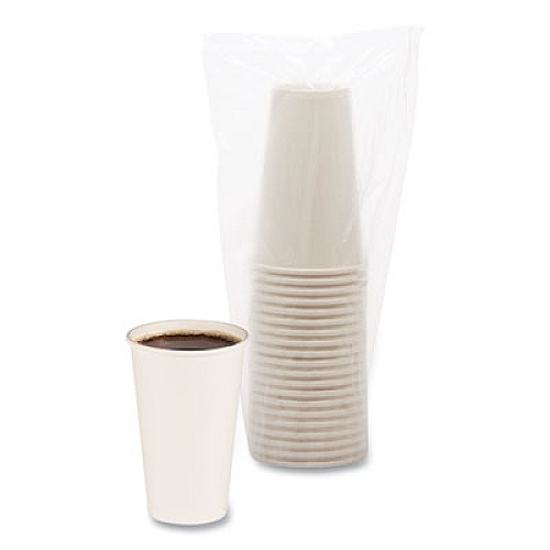 Boardwalk Convenience Pack Paper Hot Cups, 16 oz, White, 9 Cups/Sleeve, 20 Sleeves/Carton (BWKWHT16HCUPOP)