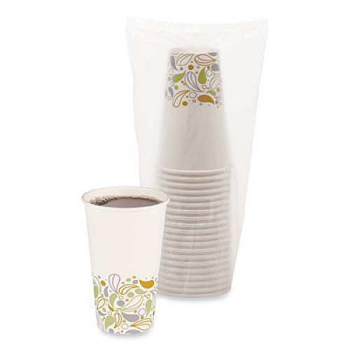 Boardwalk Convenience Pack Paper Hot Cups, 16 oz, Deerfield Print, 9 Cups/Sleeve, 20 Sleeves/Carton (BWKDEER16HCUPOP)