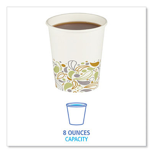 Boardwalk Convenience Pack Paper Hot Cups, 8 oz, Deerfield Print, 9 Cups/Sleeve, 34 Sleeves/Carton (BWKDEER8HCUPOP)