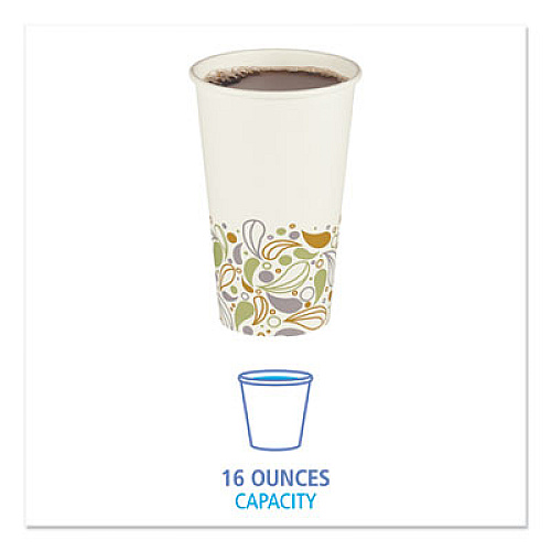 Boardwalk Convenience Pack Paper Hot Cups, 16 oz, Deerfield Print, 9 Cups/Sleeve, 20 Sleeves/Carton (BWKDEER16HCUPOP)