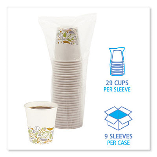 Boardwalk Convenience Pack Paper Hot Cups, 10 oz, Deerfield Print, 9 Cups/Sleeve, 29 Sleeves/Carton (BWKDEER10HCUPOP)