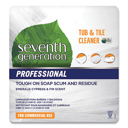 Seventh Generation Professional Tub and Tile Cleaner, Emerald Cypress and Fir, 1 gal, 2/Carton (44722CT)