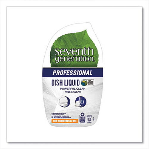 Seventh Generation Professional Dishwashing Liquid, Free and Clear, 25 oz Bottle, 12/Carton (44718CT)