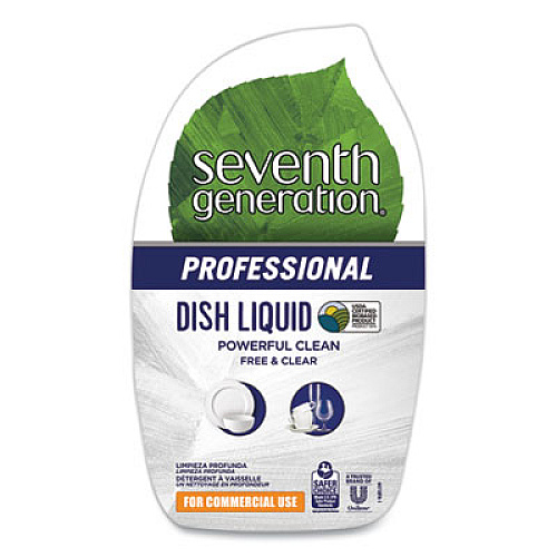 Seventh Generation Professional Dishwashing Liquid, Free and Clear, 25 oz Bottle (44718EA)