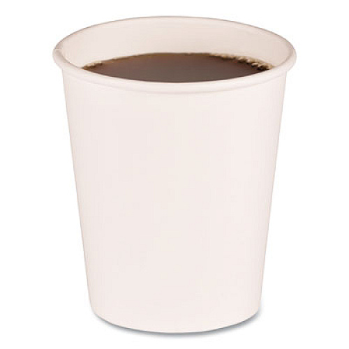 Boardwalk Paper Hot Cups, 8 oz, White, 50/Sleeve, 20 Sleeves/Carton (WHT8HCUP)