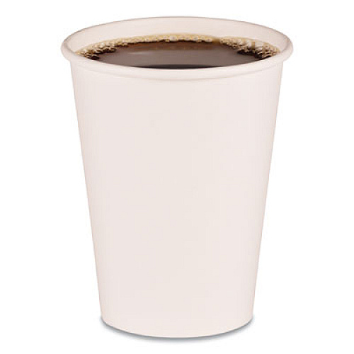 Boardwalk Paper Hot Cups, 12 oz, White, 50/Sleeve, 20 Sleeves/Carton (WHT12HCUP)