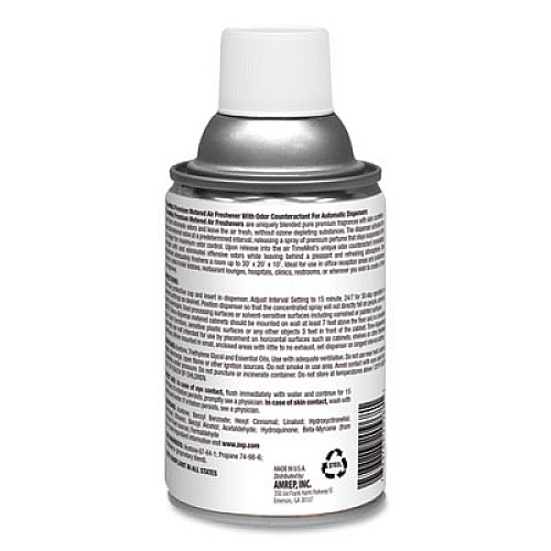 TimeMist Premium Metered Air Freshener Refill, Bamboo and Green Tea 6.6 oz Aerosol Spray, 12/Carton (1047606)