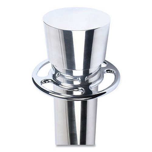 Tatco Crowd Control Posts, Chrome, 41" High, Silver, 2/Box (11000)