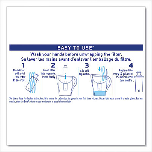Brita Space Saver Water Filter Pitcher, 48 oz, 6 Cups (35566)