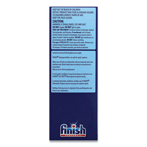 FINISH Powerball Dishwasher Tabs, Fresh Scent, 85/Box, 4 Boxes/Carton (89729CT)