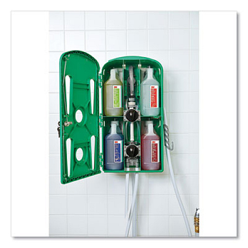 3M Flow Control System Chemical Dispenser, Action Gap, (4) 0.5 gal, 12.25 x 6.3 x 22.5, Green (85850)