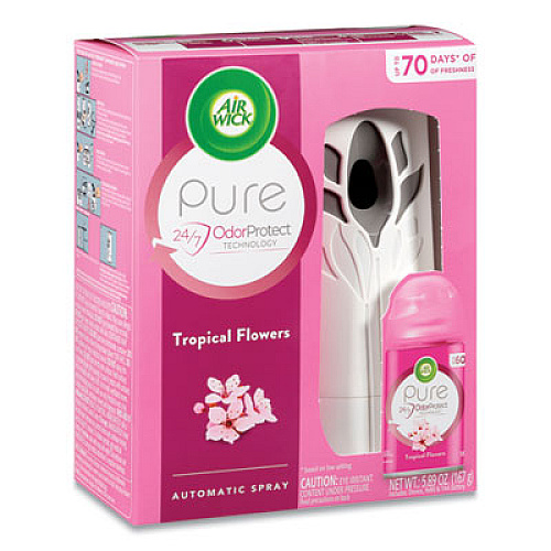 Air Wick Freshmatic Ultra Automatic Pure Starter Kit, 5.94 x 3.31 x 7.63, White, Tropical Flowers (88414KT)