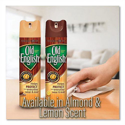 OLD ENGLISH Furniture Polish, Almond Scent, 12.5 oz Aerosol Spray, 12/Carton (77677CT)
