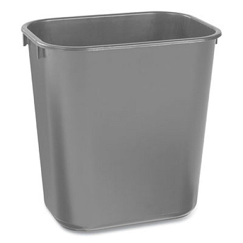 Rubbermaid Commercial Deskside Plastic Wastebasket, 3.5 gal, Plastic,  Black (295500BK)
