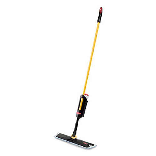 Rubbermaid Commercial Light Commercial Spray Mop, 18" Blue Head, 52" Steel Handle (3486108)