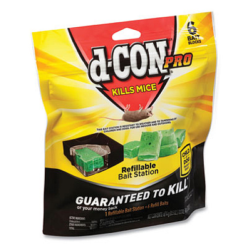 d-CON REFILLABLE BAIT STATION AND REFILLS, 1 BAIT;6 REFILLS/BOX, 8 BOX/CARTON (98665)