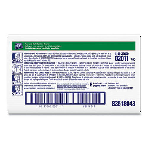 Spic and Span Liquid Floor Cleaner, 3 oz Packet, 45/Carton (02011)