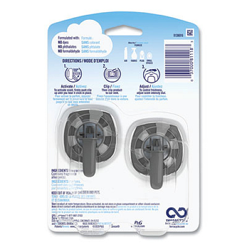 Febreze CAR Air Freshener, Hawaiian Aloha, 2 mL Clip, 2/Pack, 8 Packs/Carton (94734CT)