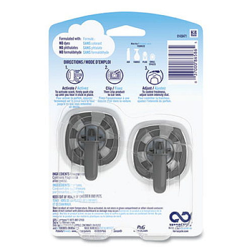 Febreze CAR Air Freshener, Gain Original, 2 mL Clip, 2/Pack, 8 Packs/Carton (94731CT)