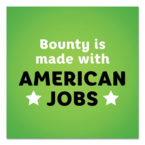 Bounty Kitchen Roll Paper Towels, 2-Ply, White, 45 Sheets/Roll, 12 Rolls/Carton (74697)