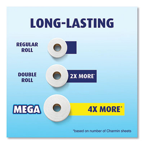 Charmin Essentials Strong Bathroom Tissue, Septic Safe, 1-Ply, White, 4 x 3.92, 451/Roll, 9 Roll/Pack, 4 Packs/Carton (97343)