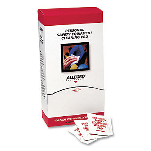 Allegro Respirator Cleaning Pads, 5 x 7, White, 100/Box (1001)