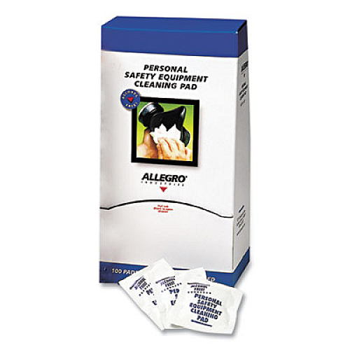 Allegro Respirator Cleaning Pads, 5 x 7, White, 100/Box (1001)