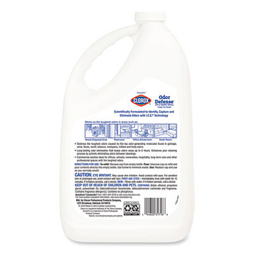Clorox Commercial Solutions Odor Defense Air/Fabric Spray, Clean Air, 1 gal Bottle, 4/Carton (31716)