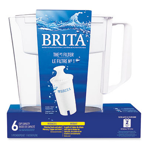 Brita Classic Water Filter Pitcher, 40 oz, 5 Cups (36089EA)
