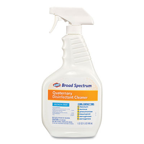Clorox Broad Spectrum Quaternary Disinfectant Cleaner, 32 oz Spray Bottle, 9/Carton (30649)