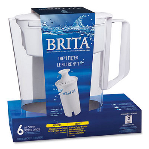 Brita Classic Water Filter Pitcher, 40 oz, 5 Cups (36089EA)