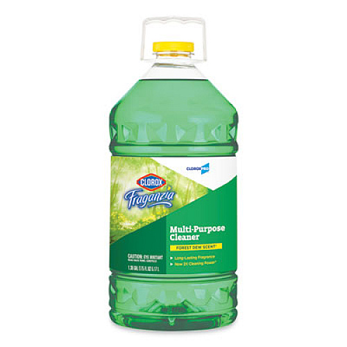 Clorox Fraganzia Multi-Purpose Cleaner, Forest Dew Scent, 175 oz Bottle, 3/Carton (31525)