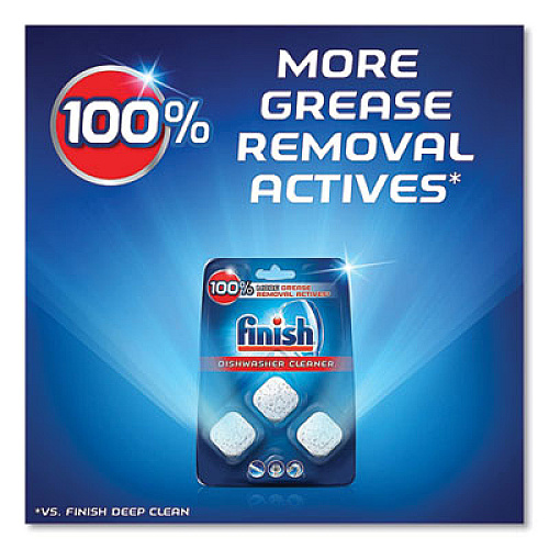FINISH Dishwasher Cleaner Pouches, Original Scent, Pouch, 24 Tabs/Pouch, 8/Carton (98897)