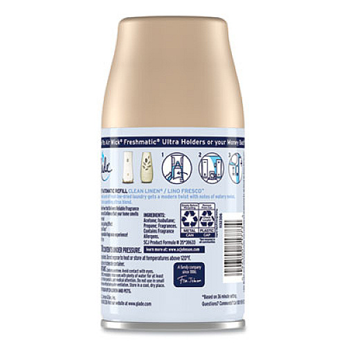 Glade Automatic Air Freshener, Clean Linen, 6.2 oz (333455EA)