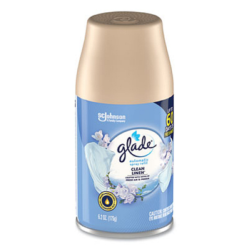 Glade Automatic Air Freshener, Clean Linen, 6.2 oz, 6/Carton (333455)