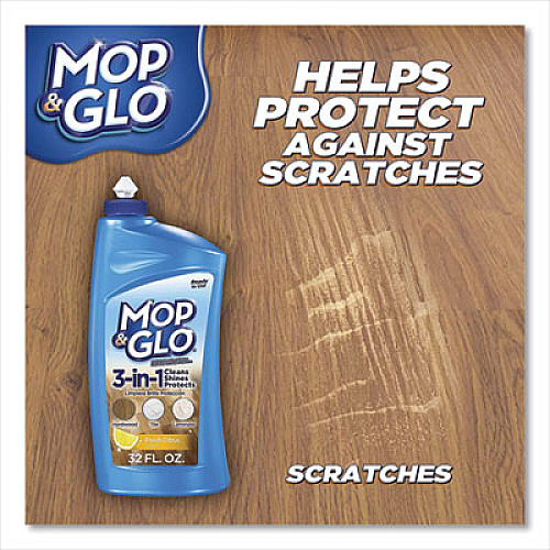 MOP & GLO Triple Action Floor Cleaner, Fresh Citrus Scent, 32 oz Bottle (89333)