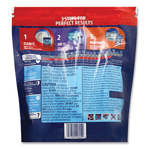 FINISH Powerball Max in 1 Super Charged Ultra Degreaser Dishwasher Tabs, Lemon, Wrapper-Free, 46/Pack (20604)