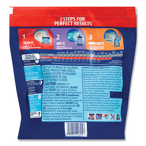 FINISH Powerball Max in 1 Dishwasher Tabs, Original Scent, 46/Pack, 4 Packs/Carton (20605CT)